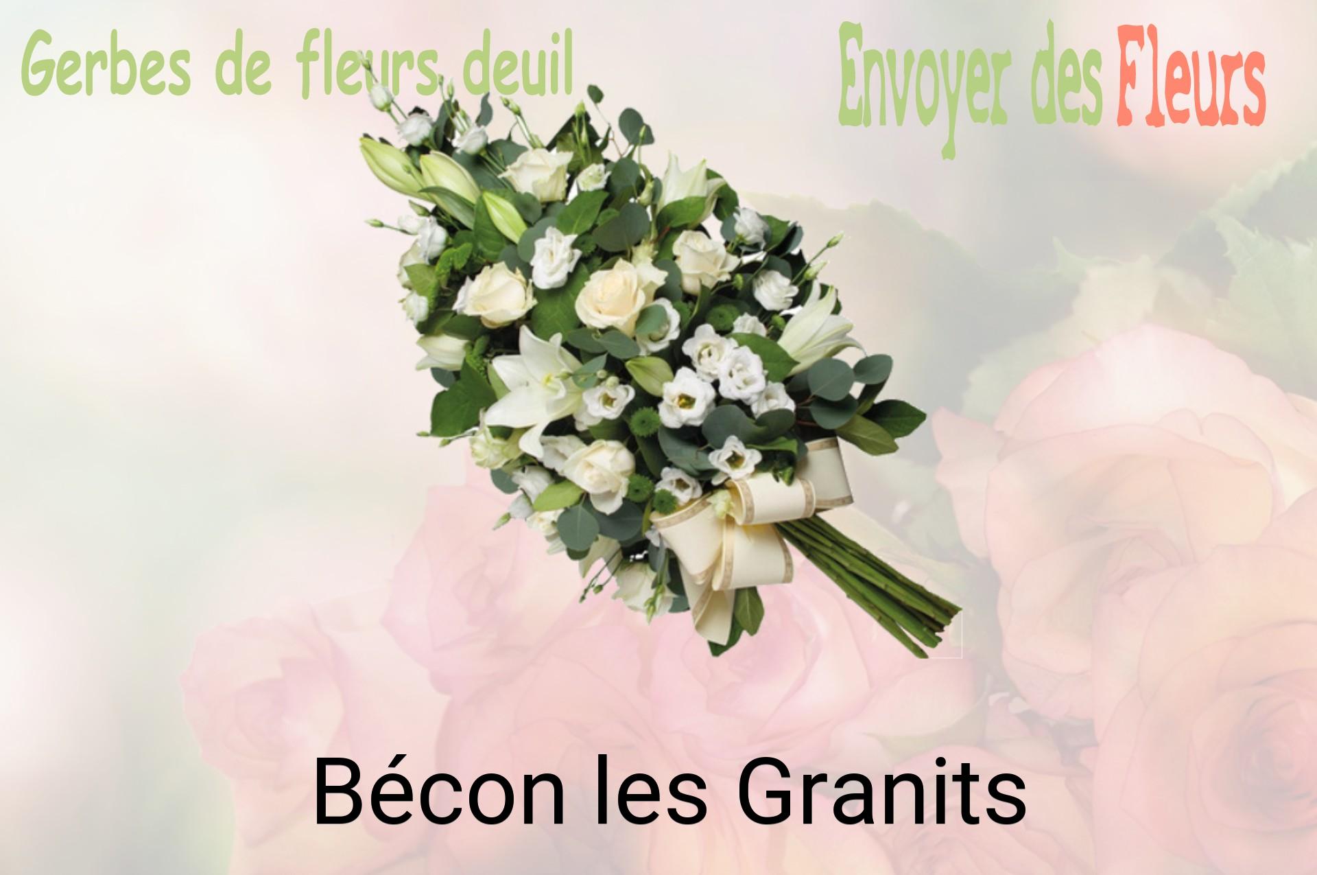 Gerbe de fleurs de deuil livrée à Bécon-les-Granits